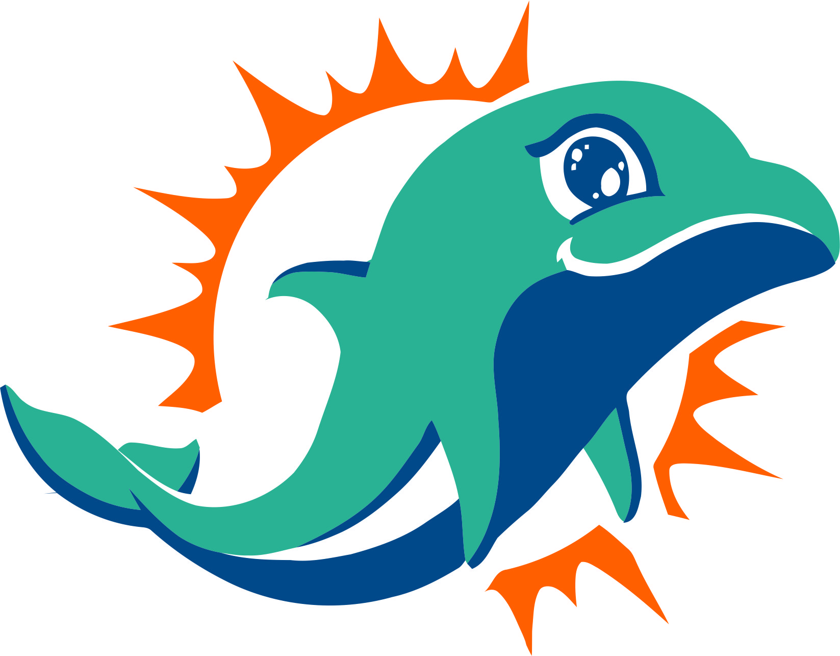 Miami Dolphins Anime Logo fabric transfer